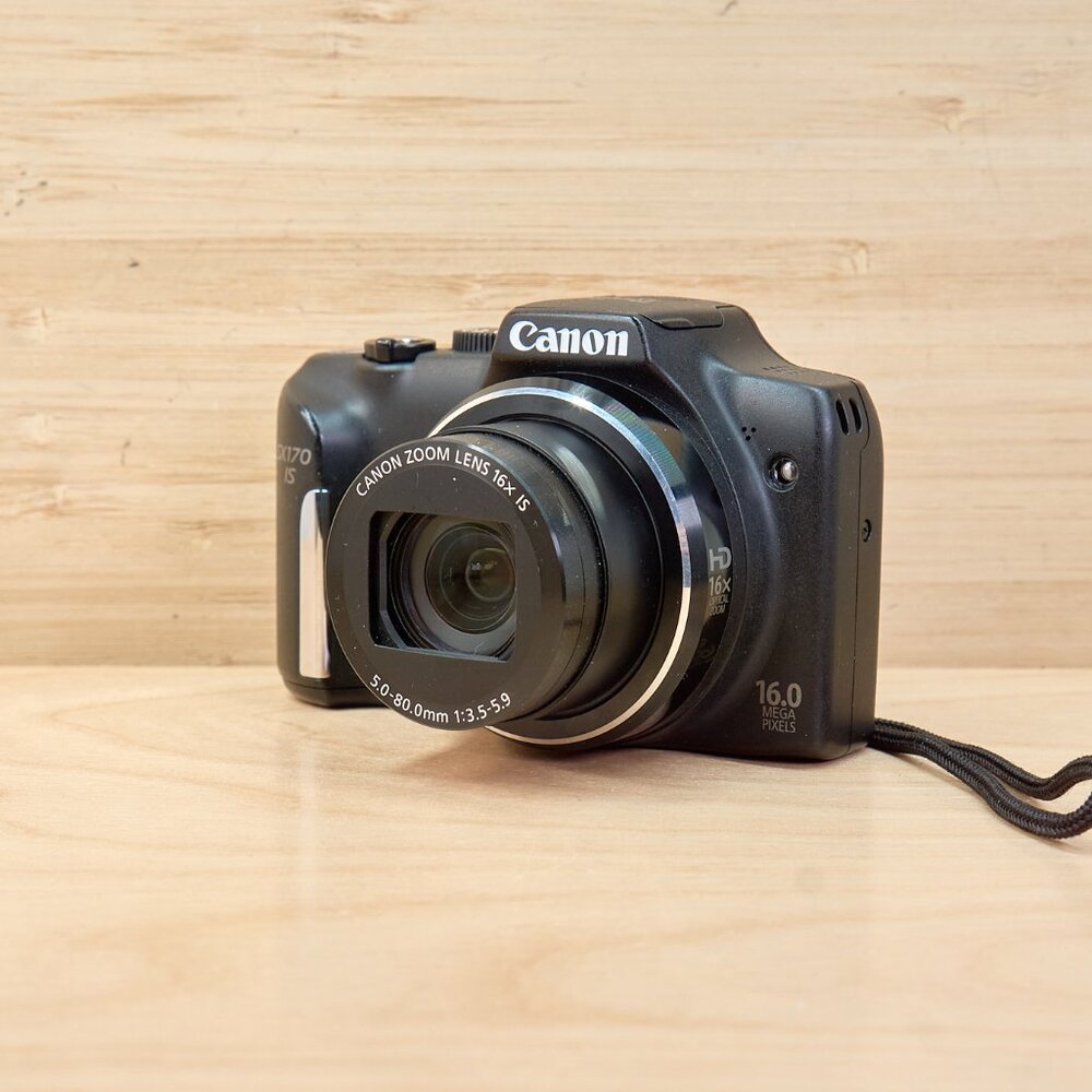 Canon PowerShot SX170 IS 16MP Black Digital Camera 16x Optical Zoom